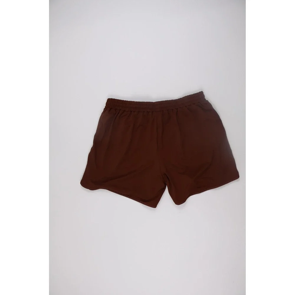 The Back Forty Womens Shorts Athletic Lounge Brown Solid 2XL Excellent